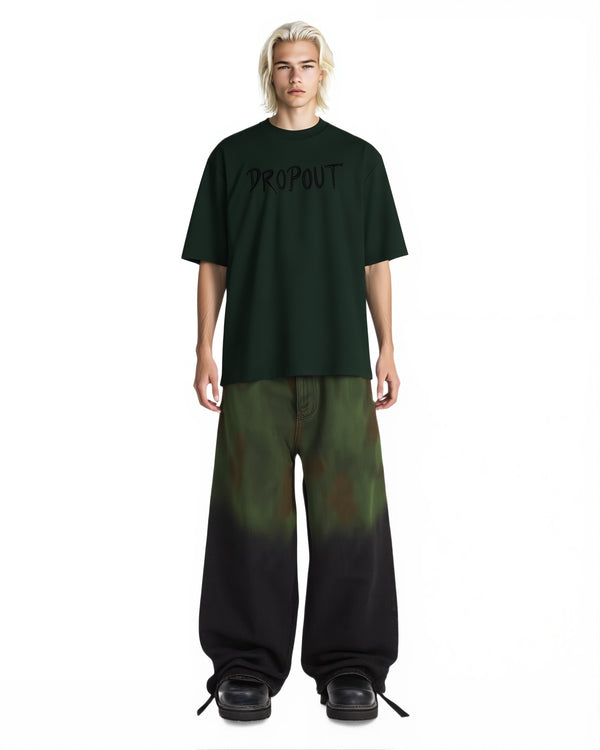 Metal T-shirt in green