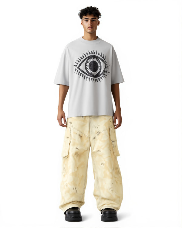 Flowered Eye T-Shirt in white