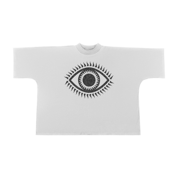 Flowered Eye T-Shirt in white