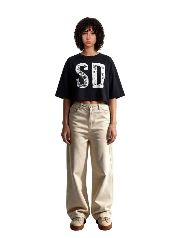 Lettre Blanche Crop Top