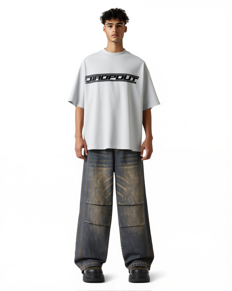 Racial T-shirt in white